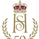 Kongeparets 80-årsmonogram. Monogrammet er frigitt vederlagsfritt fra Det kongelige hoff for redaksjonell bruk i jubileumsåret 2017.